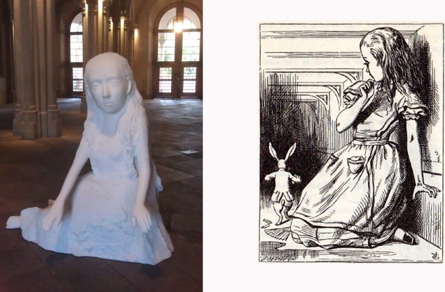 Seer (Alice I) a la UB, comparada amb el dibuix de Tenniel